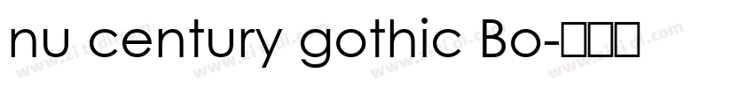 nu century gothic Bo字体转换